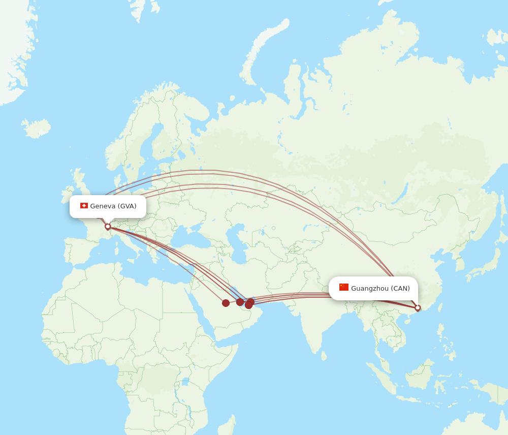 GVA-CAN flight routes