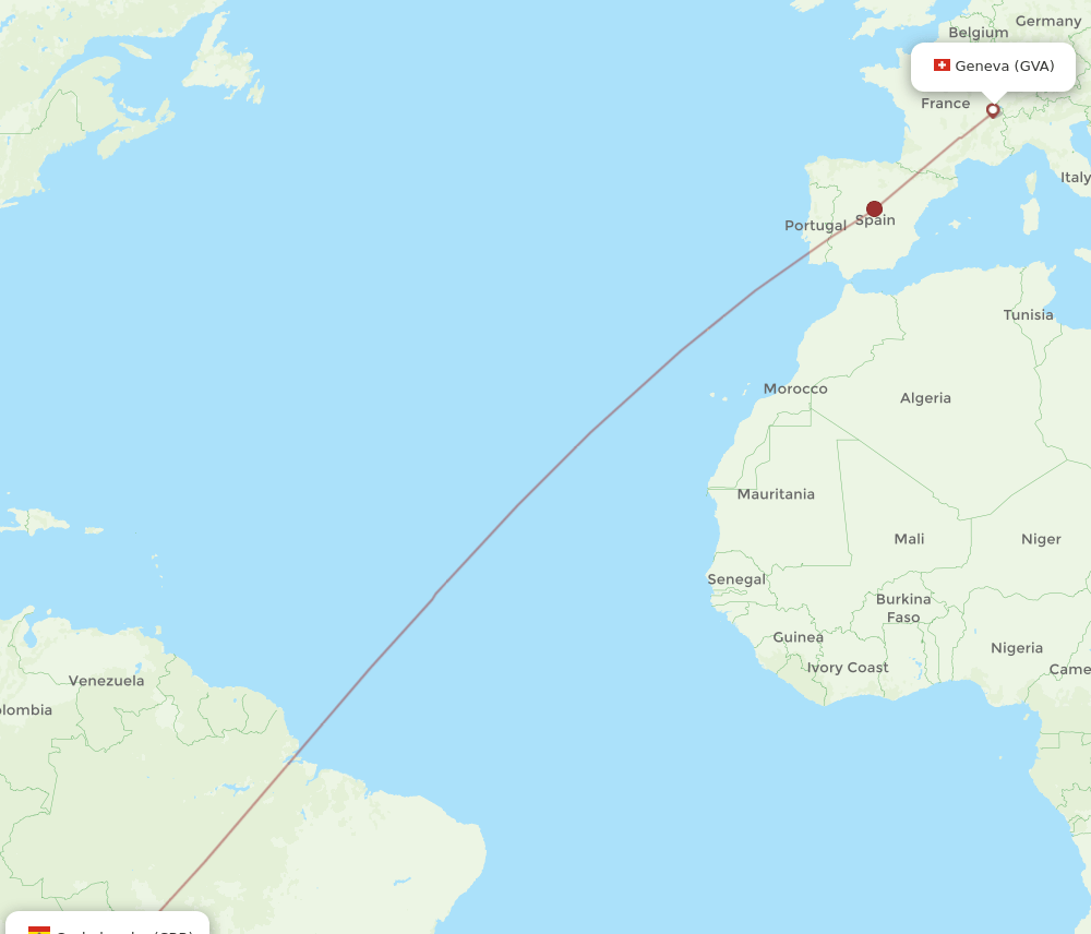 GVA-CBB flight routes