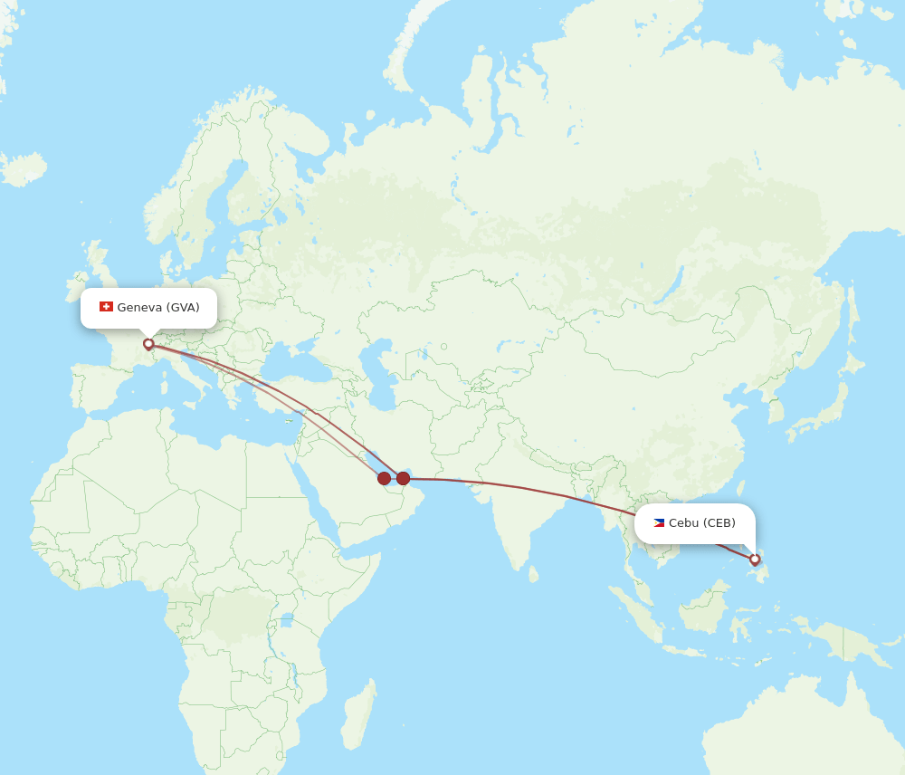 GVA-CEB flight routes