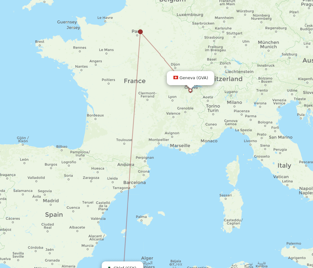 GVA-CFK flight routes