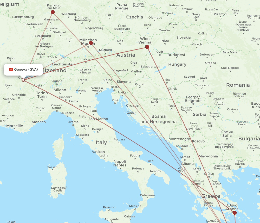 GVA-CHQ flight routes