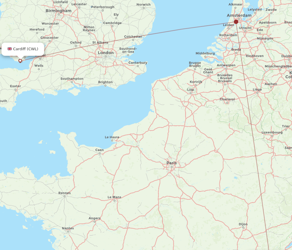 GVA-CWL flight routes