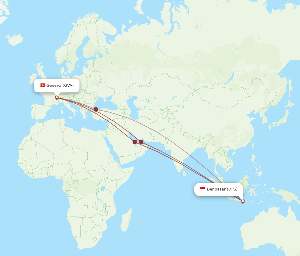 GVA-DPS flight routes