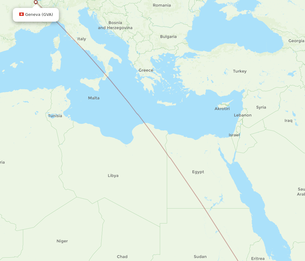 GVA to DSE flights and routes map