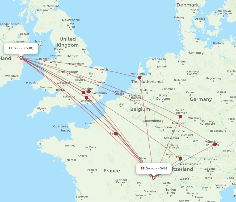 GVA-DUB flight routes