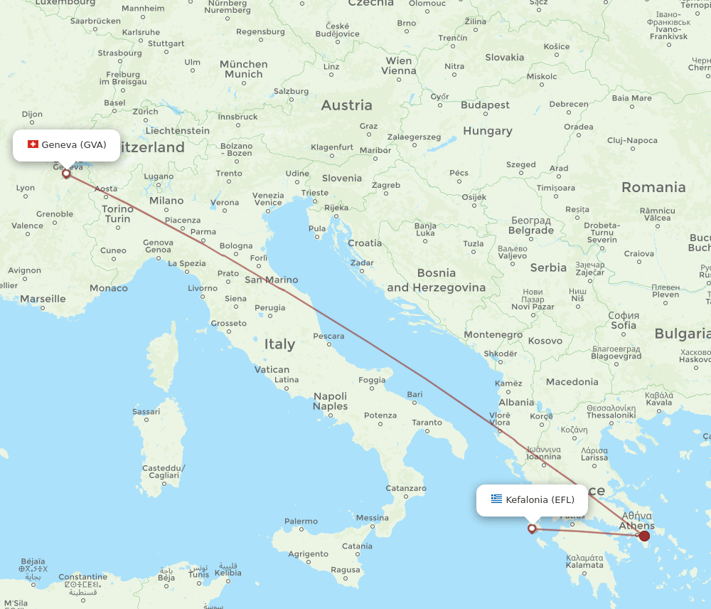 GVA-EFL flight routes