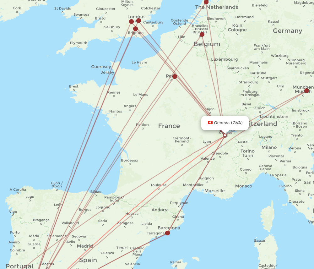 GVA to FAO flights and routes map