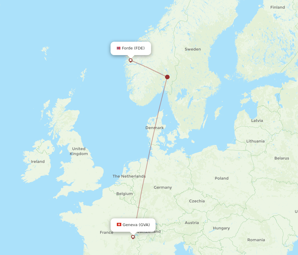 GVA-FDE flight routes