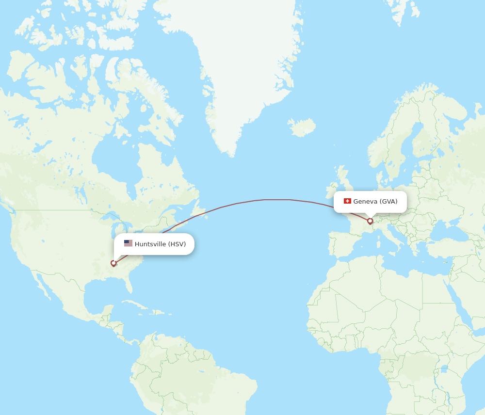 GVA-HSV flight routes
