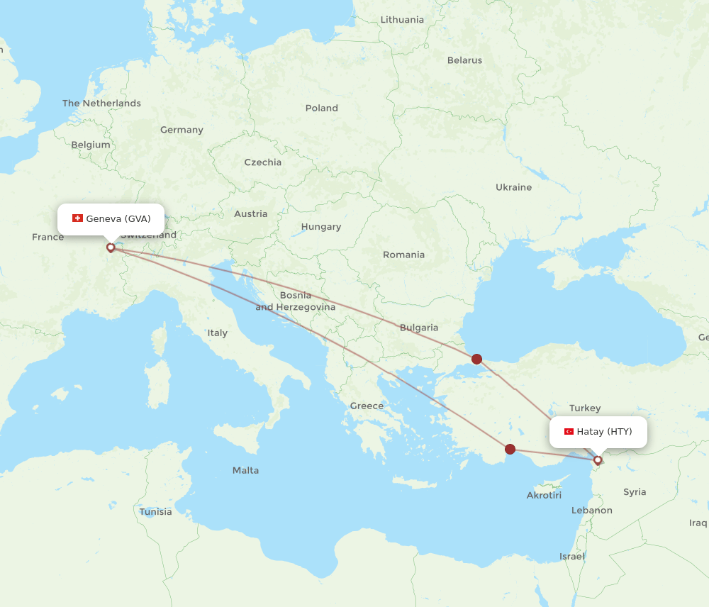 GVA-HTY flight routes