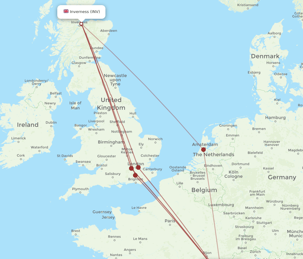 GVA-INV flight routes