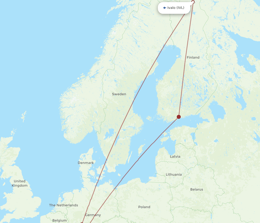 GVA-IVL flight routes
