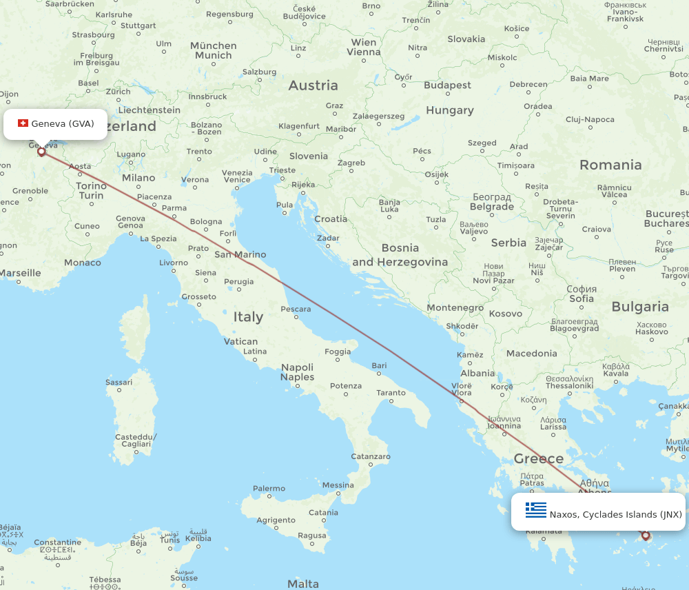 GVA-JNX flight routes
