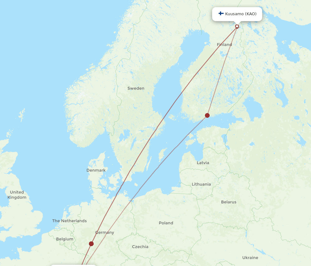 GVA-KAO flight routes