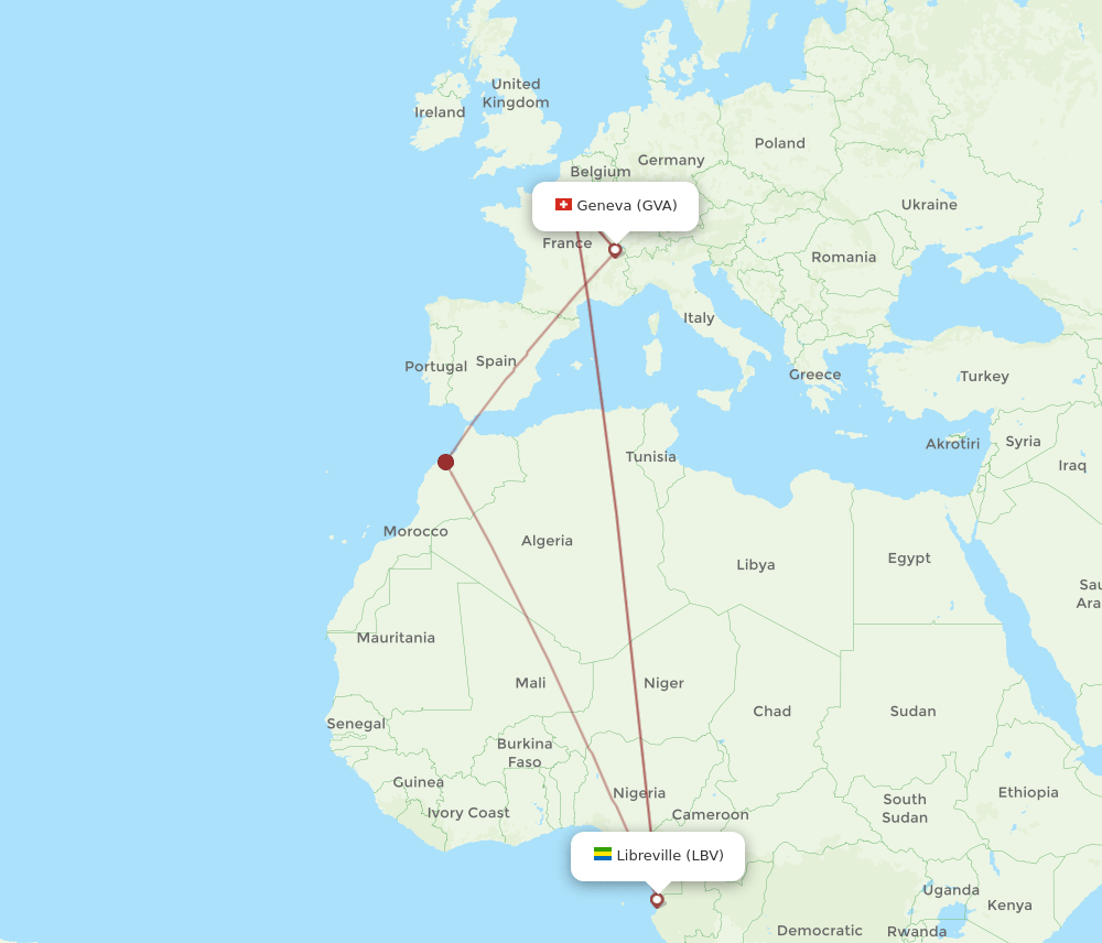 GVA-LBV flight routes