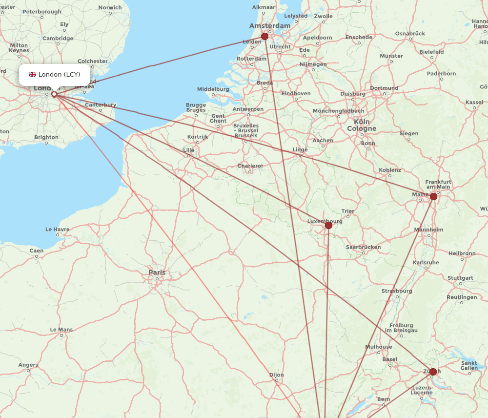 GVA-LCY flight routes