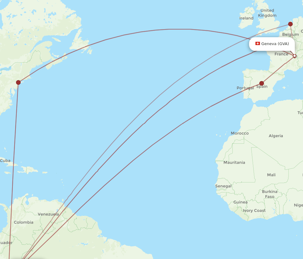 GVA-LIM flight routes