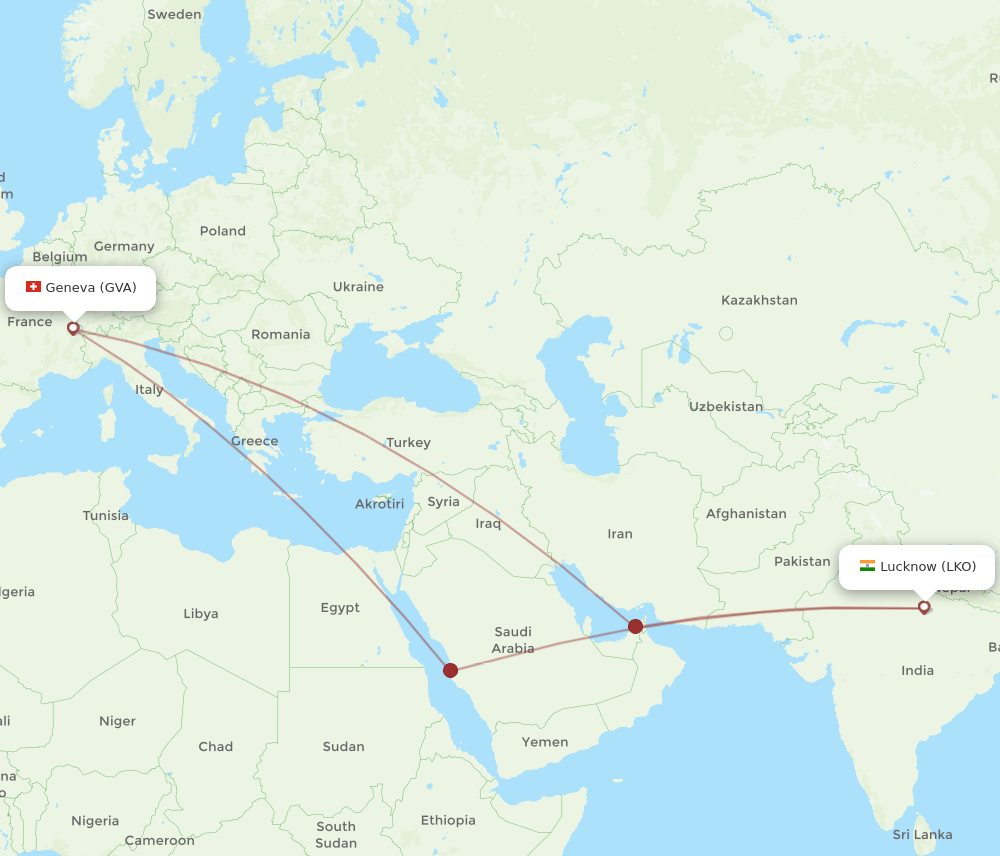GVA-LKO flight routes