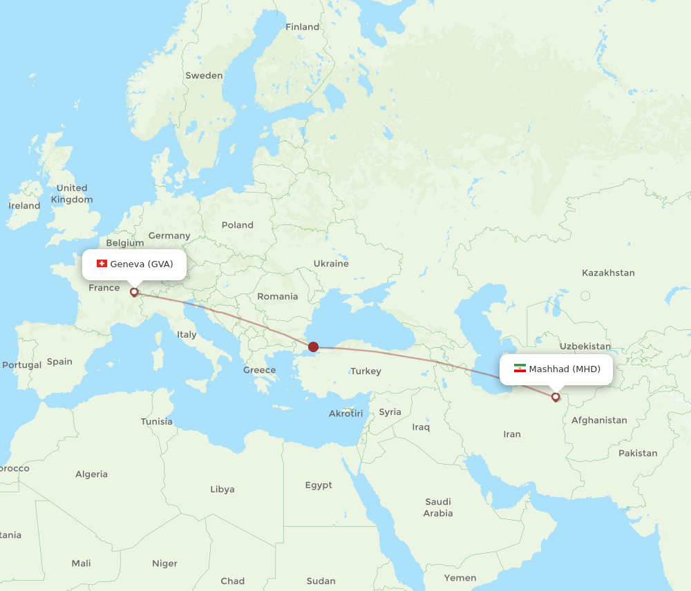 GVA-MHD flight routes