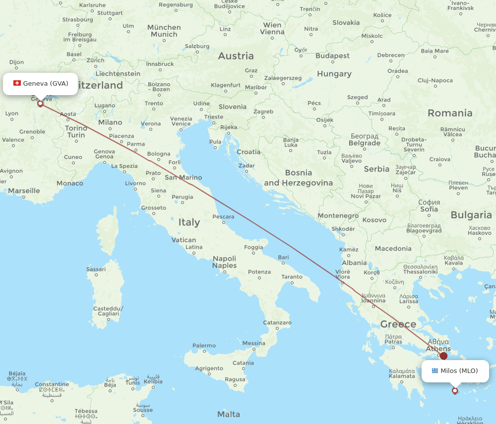 GVA-MLO flight routes