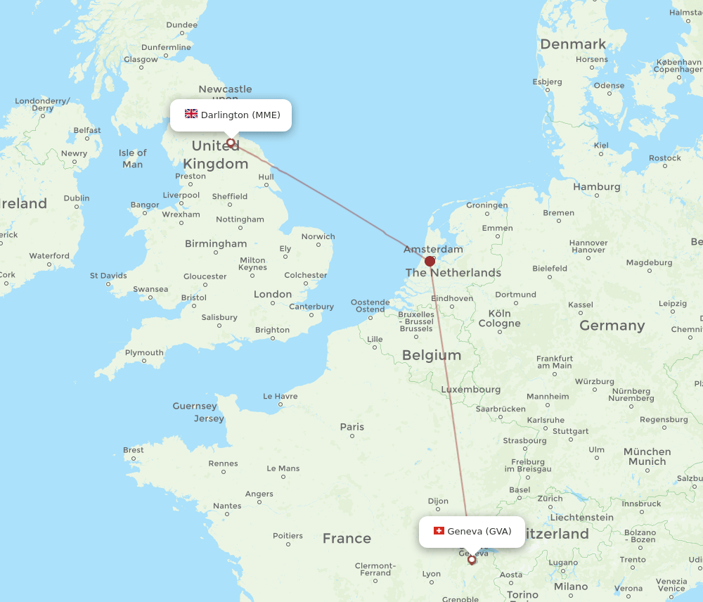 GVA-MME flight routes