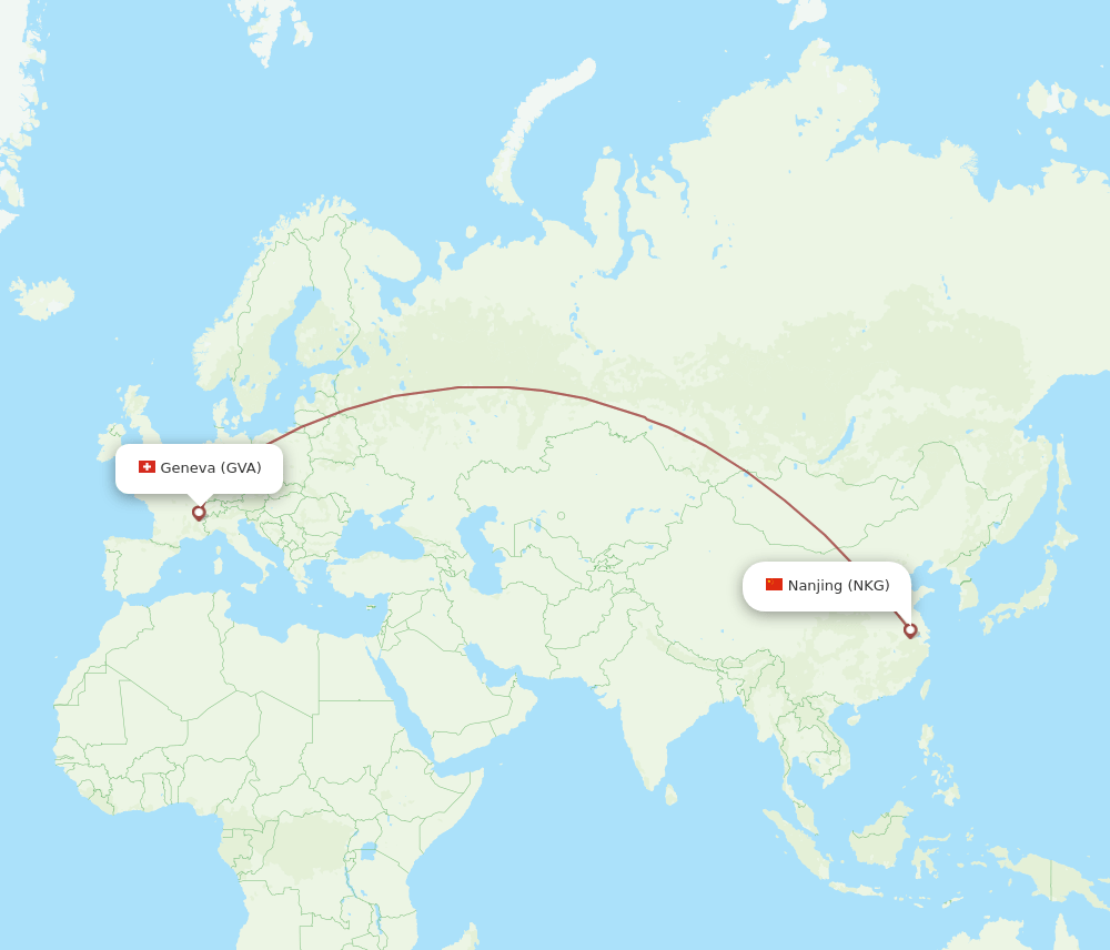 GVA-NKG flight routes