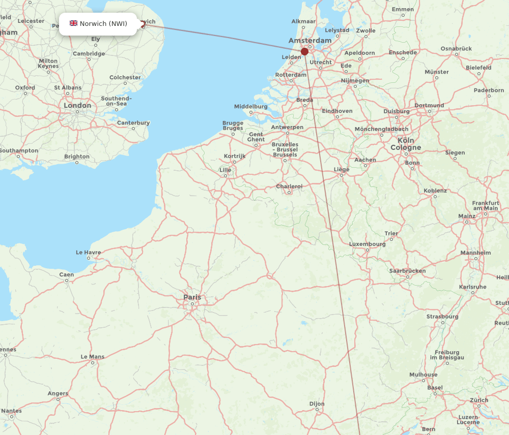 GVA-NWI flight routes