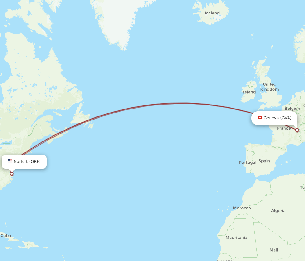 GVA to ORF flights and routes map
