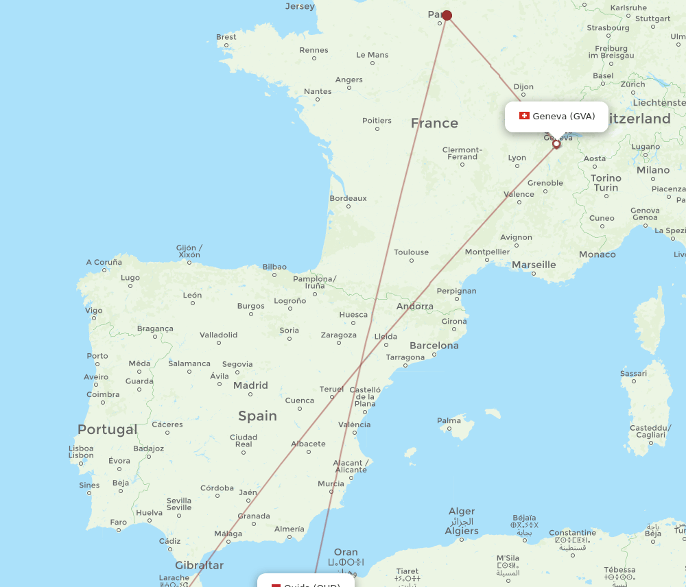 GVA-OUD flight routes