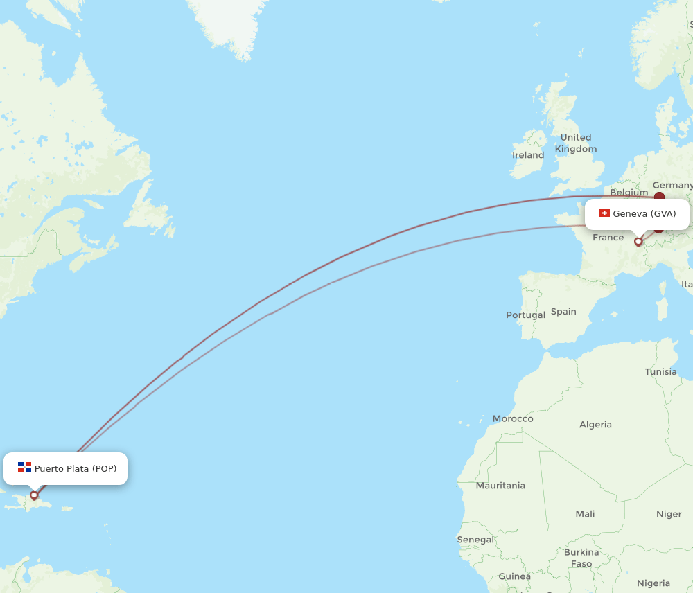 GVA-POP flight routes