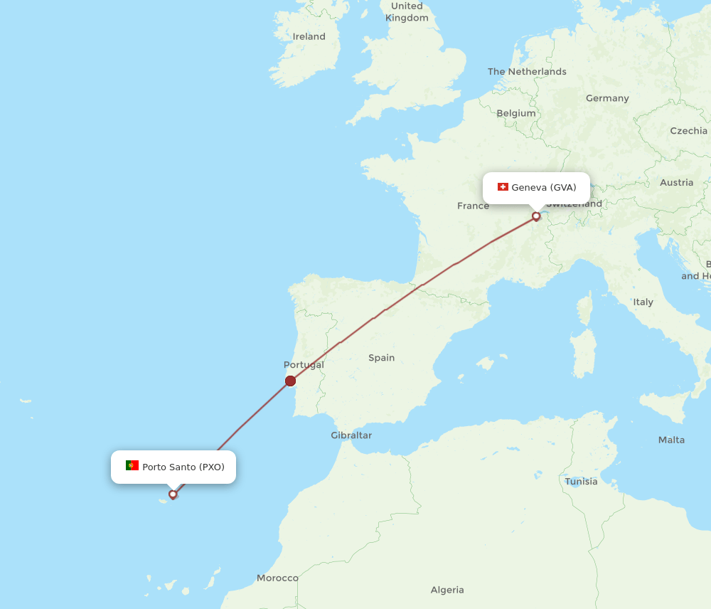 GVA-PXO flight routes