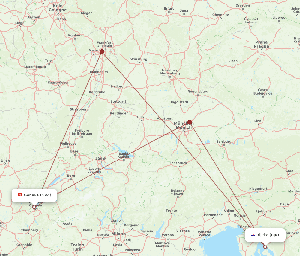 GVA-RJK flight routes