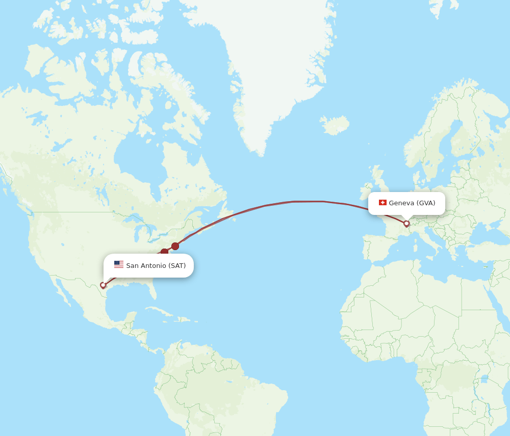 GVA-SAT flight routes