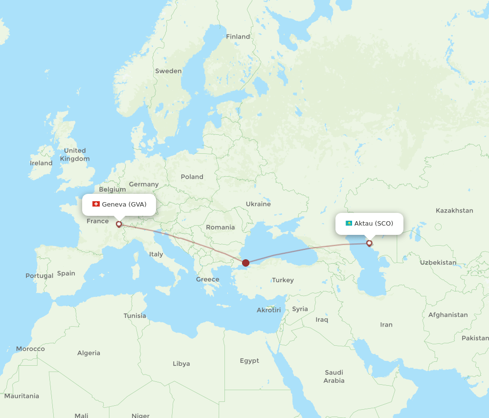 GVA-SCO flight routes