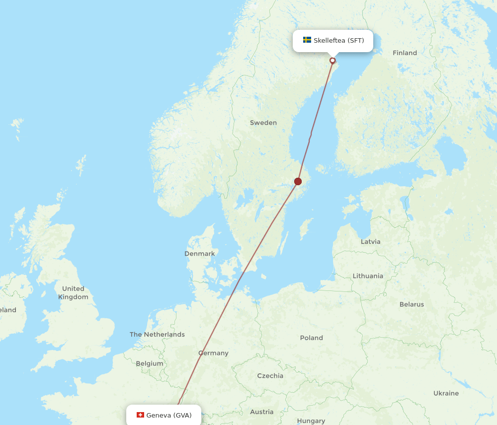 GVA-SFT flight routes