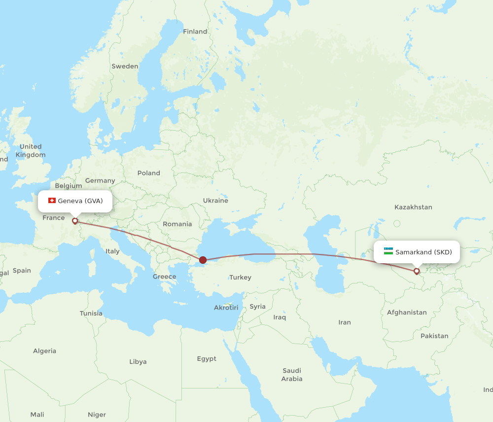 GVA-SKD flight routes