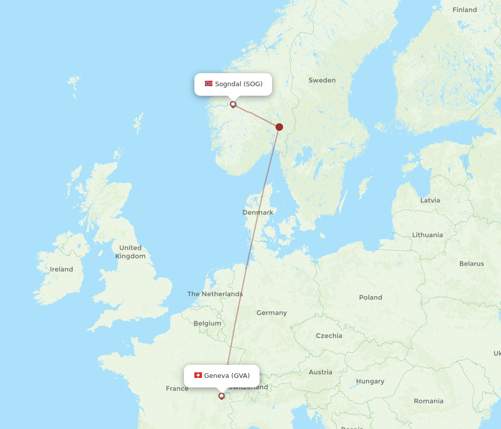 GVA-SOG flight routes