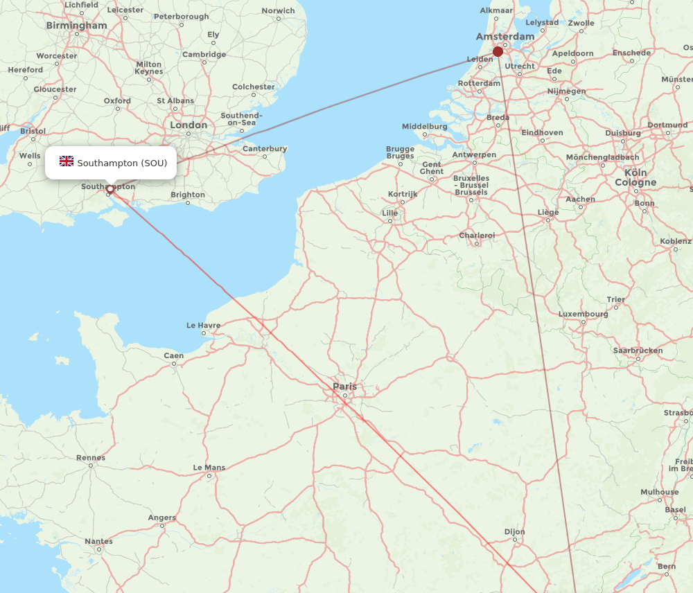 GVA-SOU flight routes