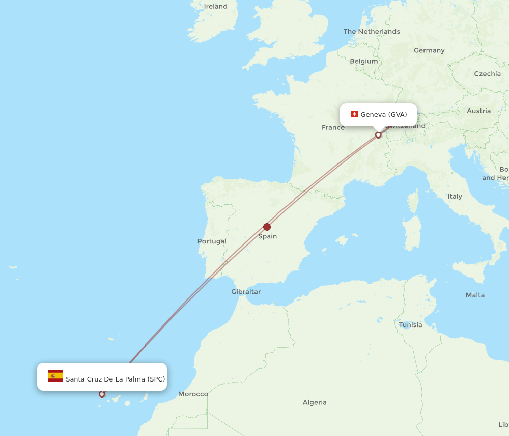 GVA-SPC flight routes