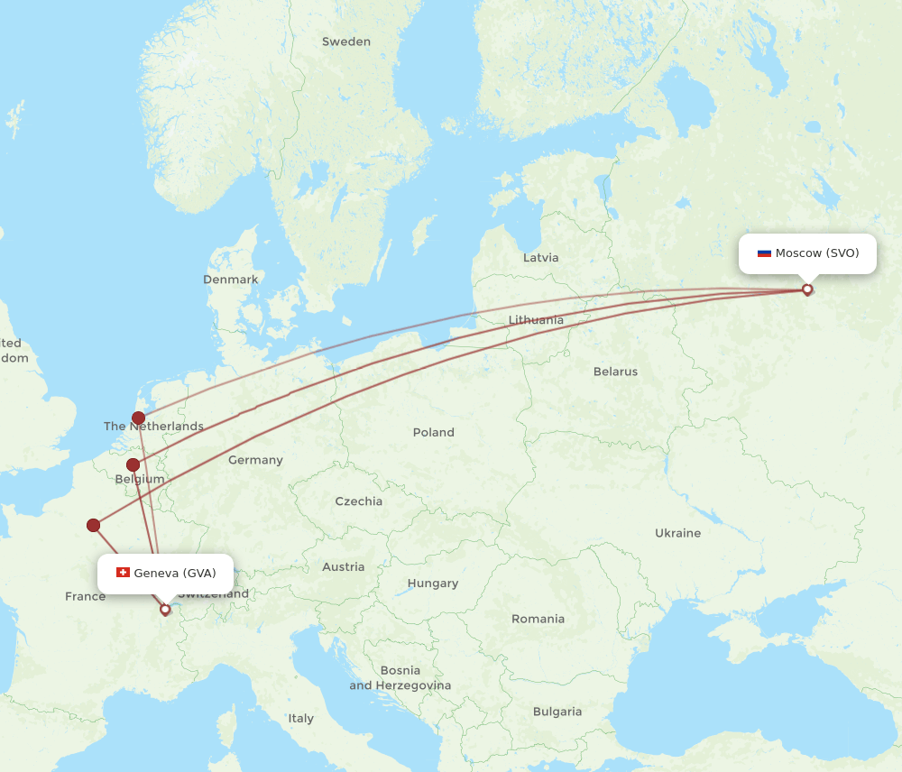 GVA-SVO flight routes