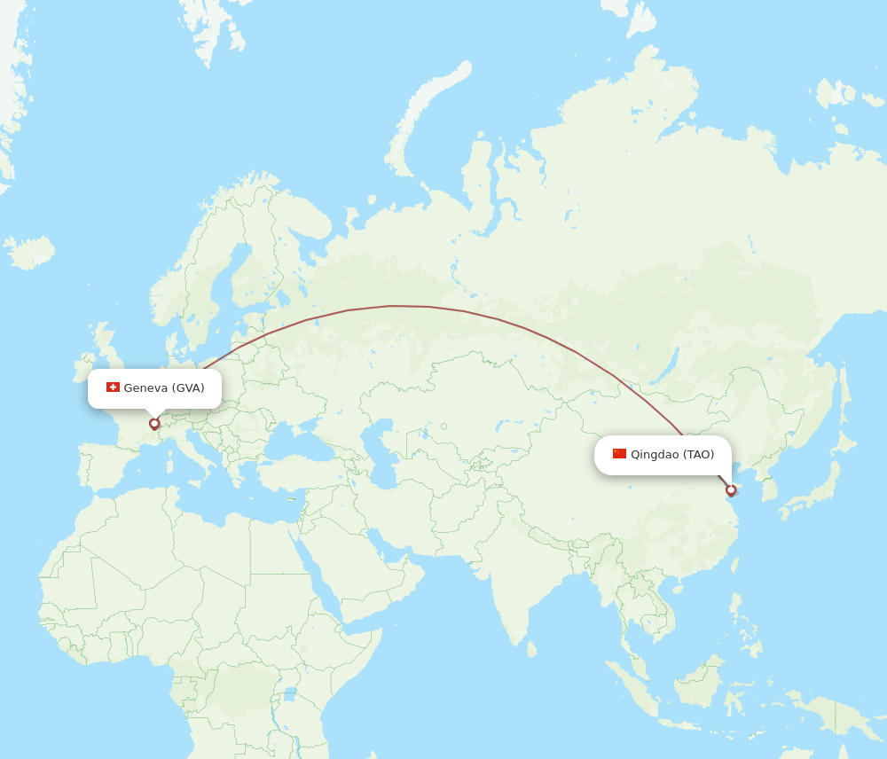 GVA-TAO flight routes
