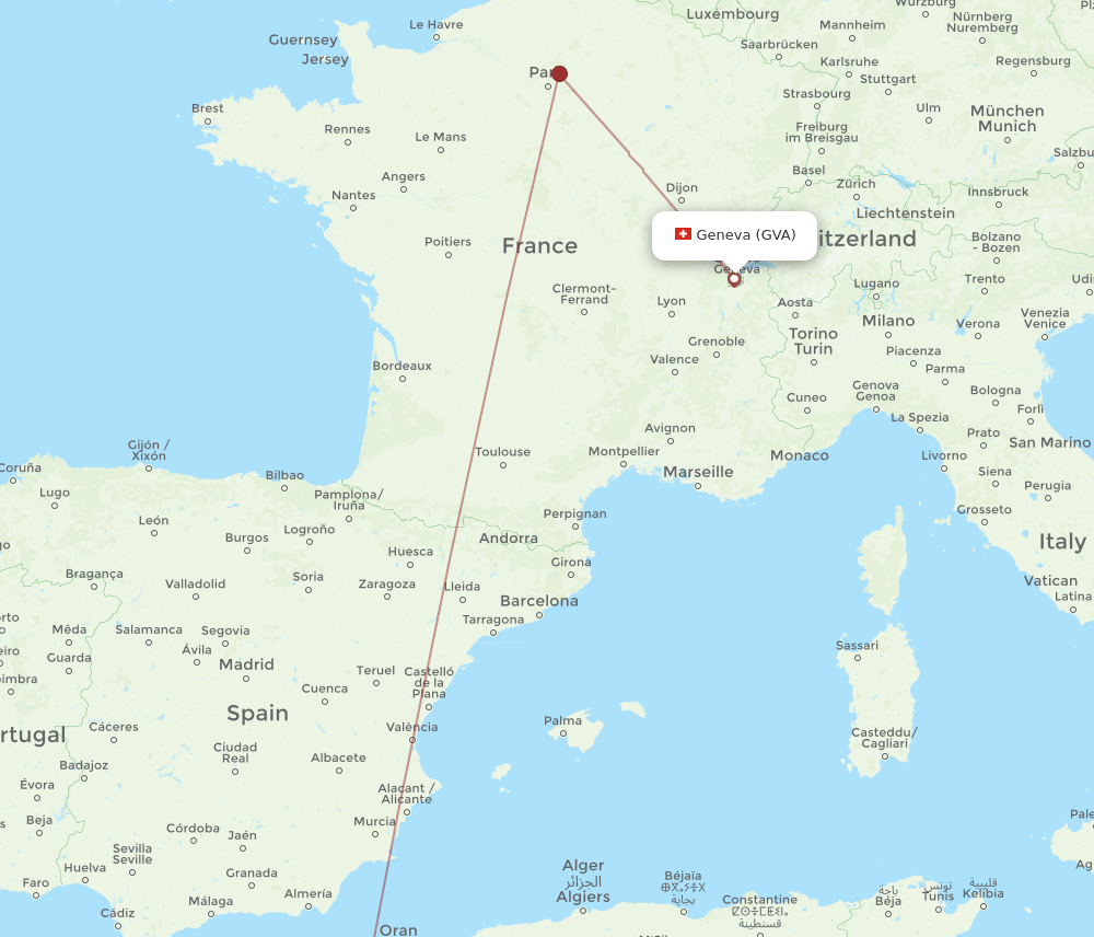 GVA-TLM flight routes