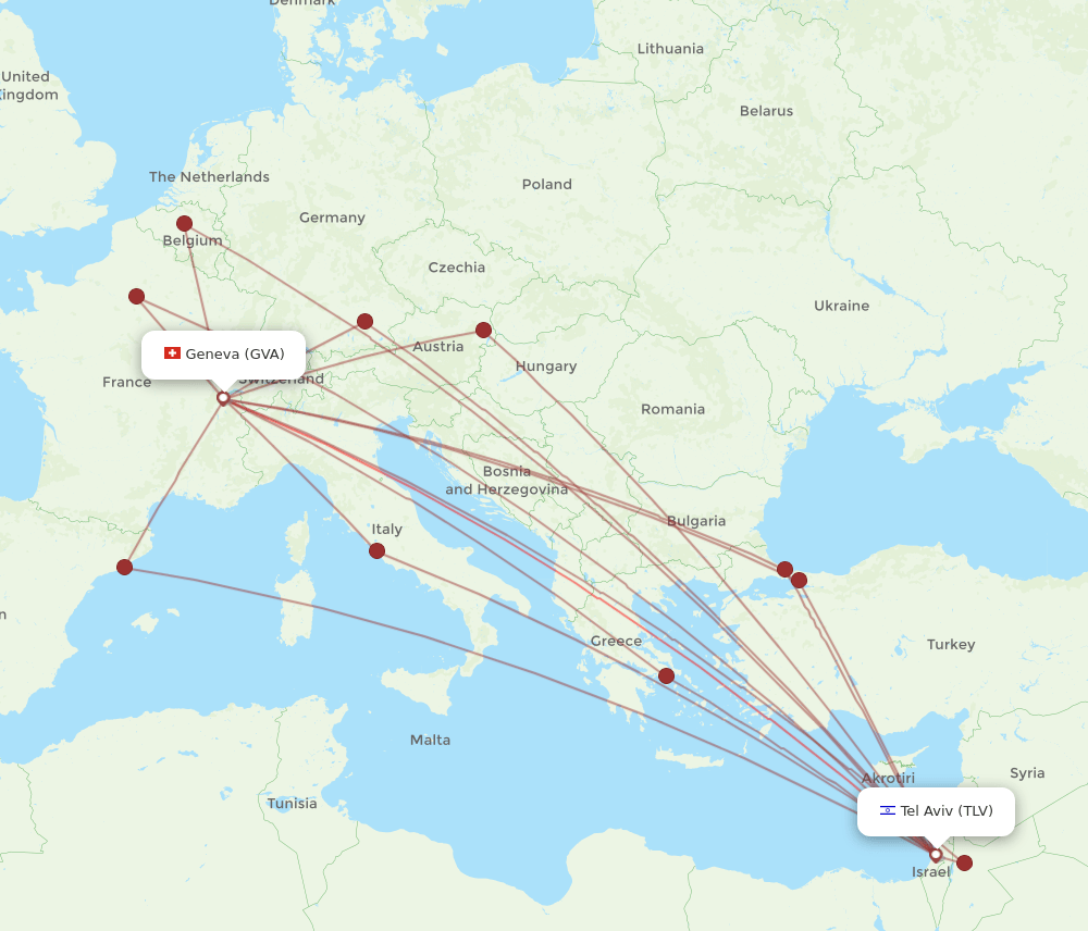 GVA-TLV flight routes