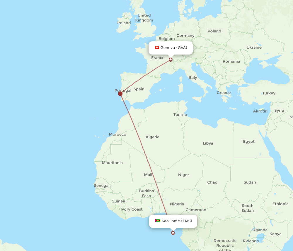 GVA-TMS flight routes