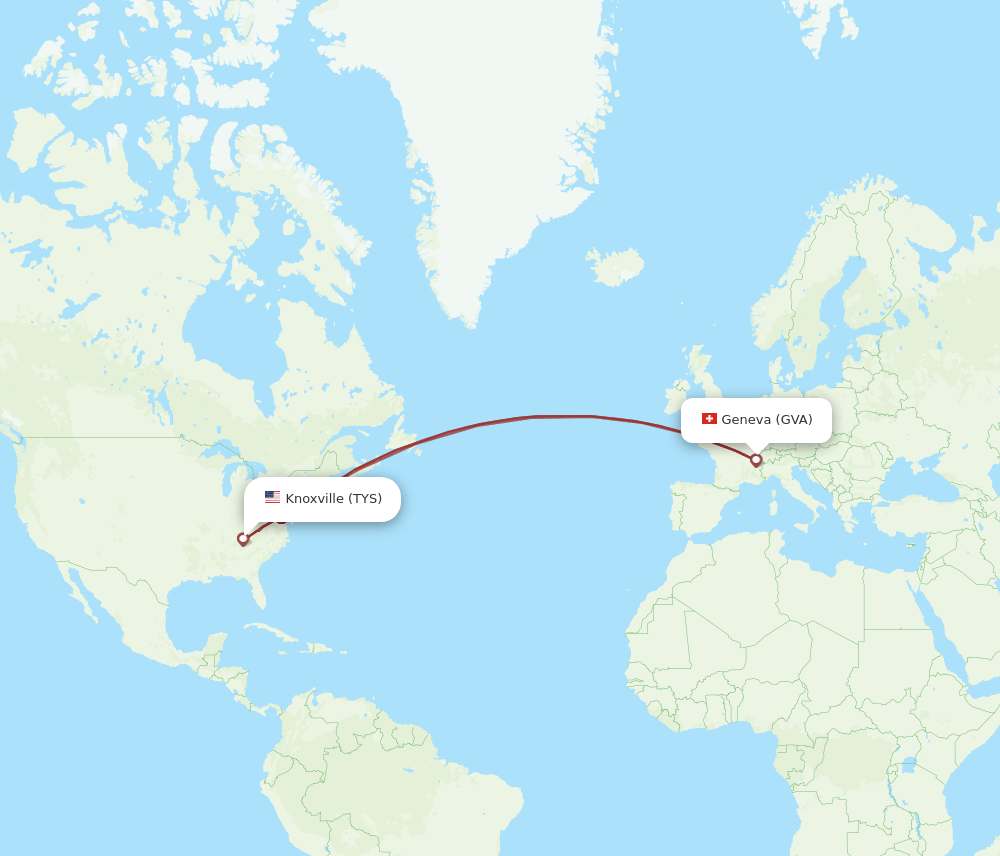 GVA-TYS flight routes