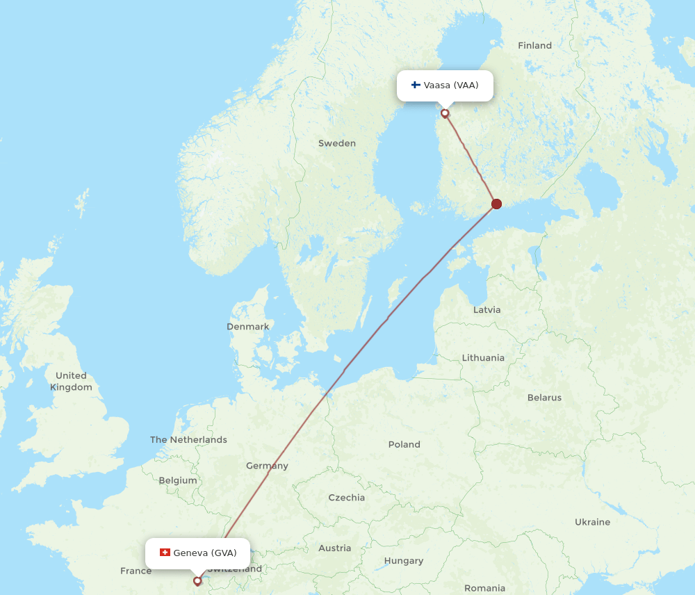 GVA-VAA flight routes