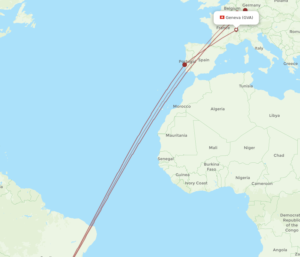GVA-VCP flight routes