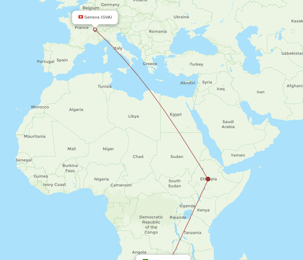 GVA-VFA flight routes
