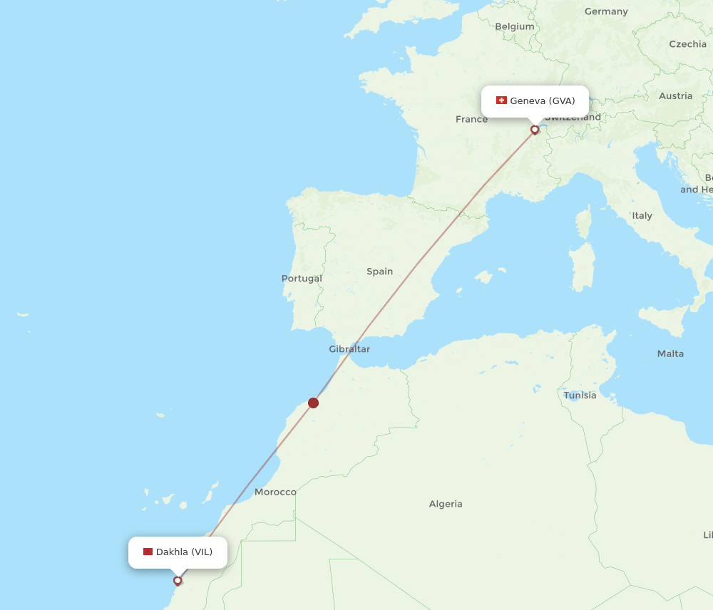 GVA-VIL flight routes