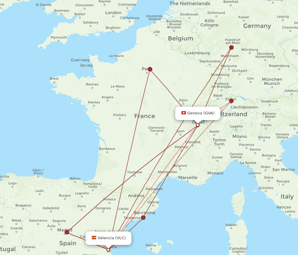 GVA-VLC flight routes